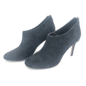 Kensie Roland Heeled Ankle Boot Bootie Suede Black